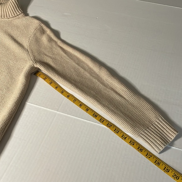 J Crew tan turtleneck sweater beautiful condition women’s size M - Picture 12 of 13
